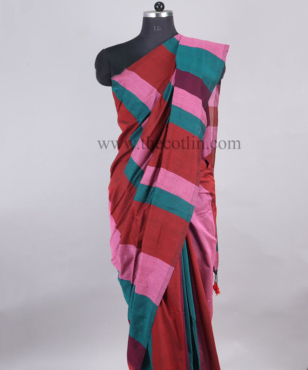 Multicolor khaddi Cotton Saree