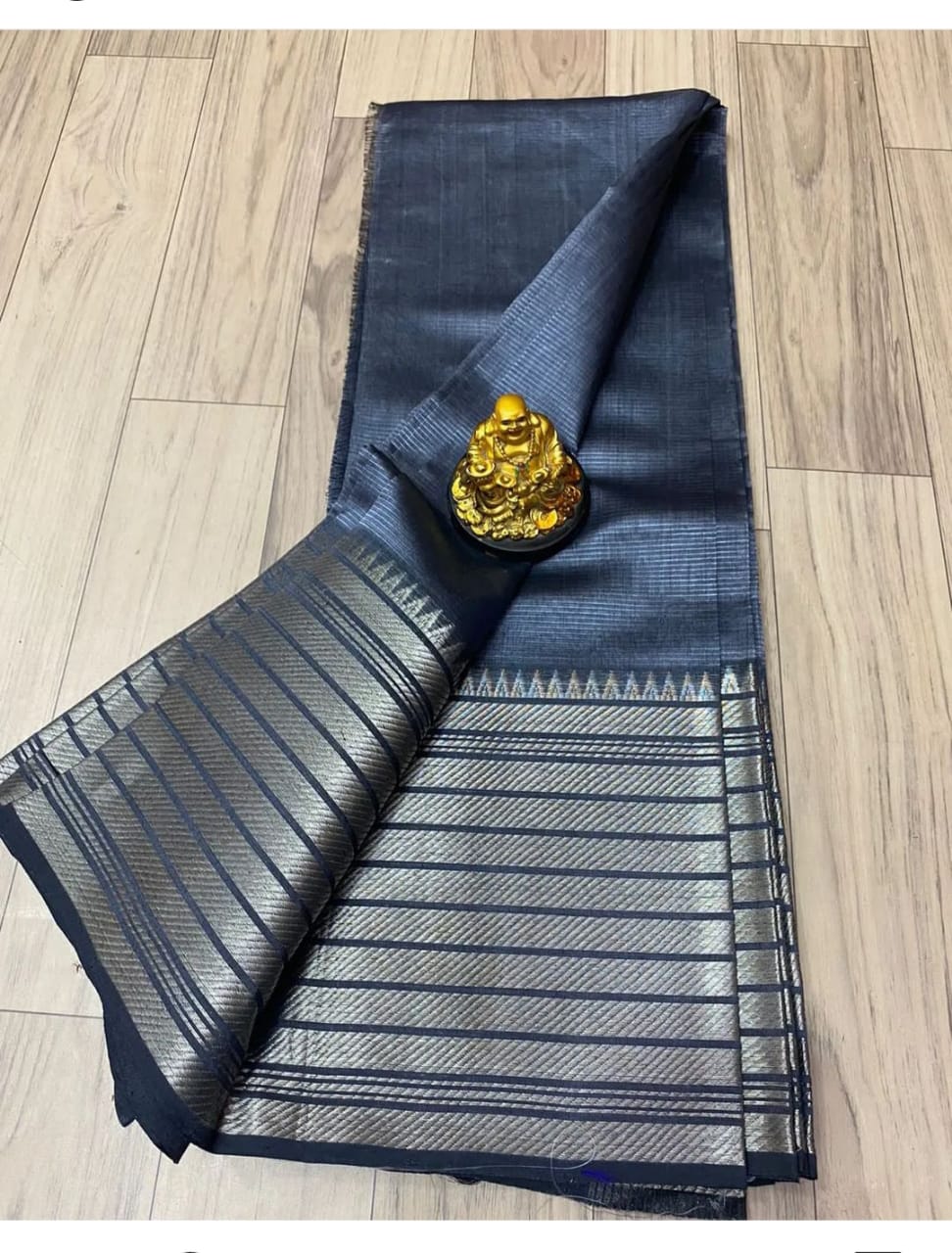 Mangalagiri pattern cotton silk Saree with running blouse