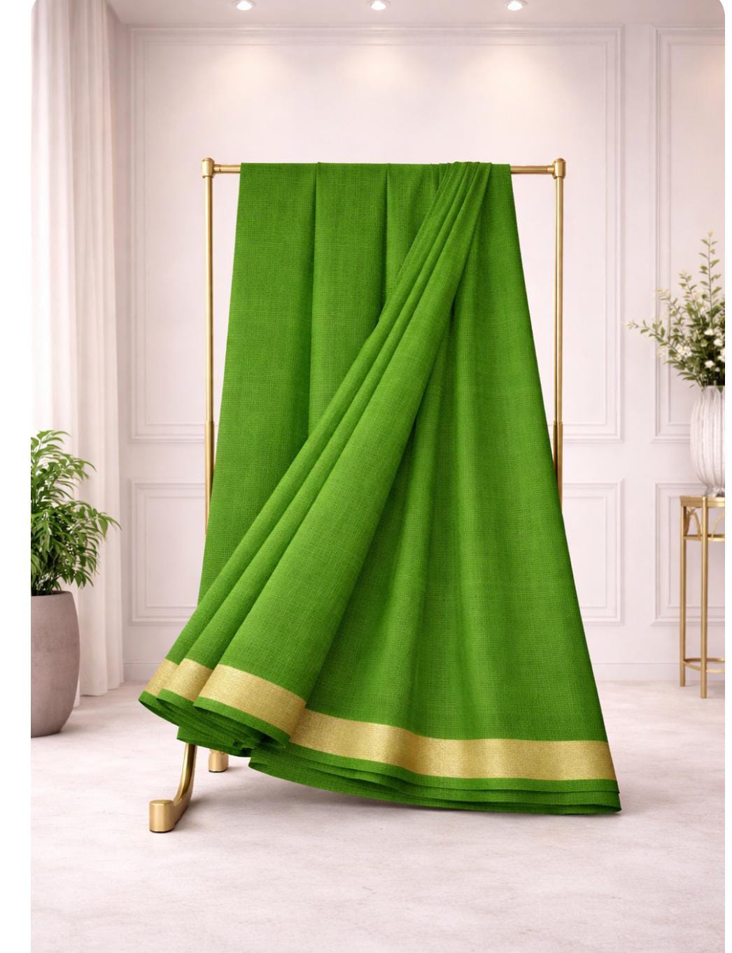 Beautiful Pure Kota Silk Plain Work Saree