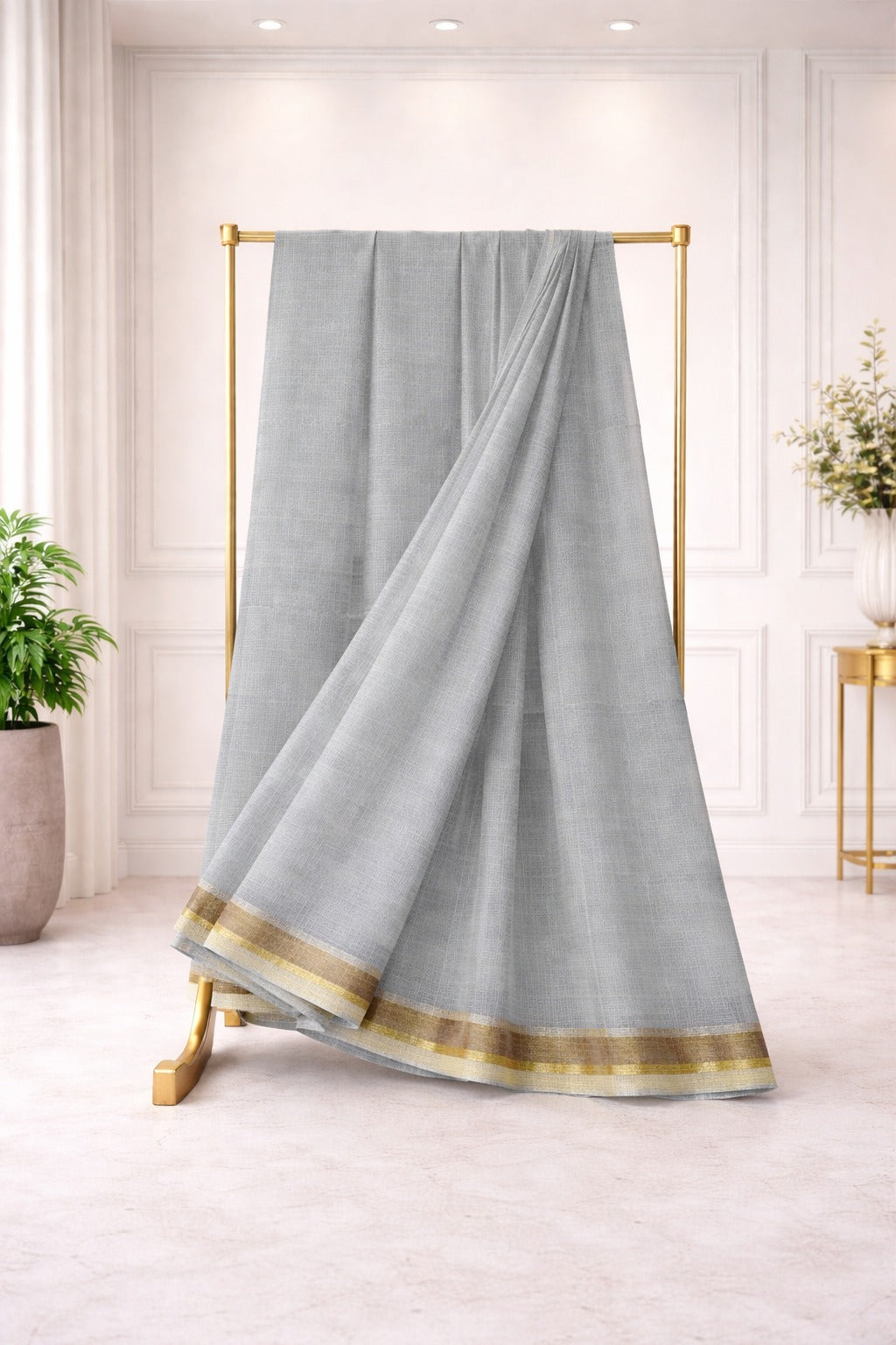Beautiful Pure Kota Silk Plain Work Saree