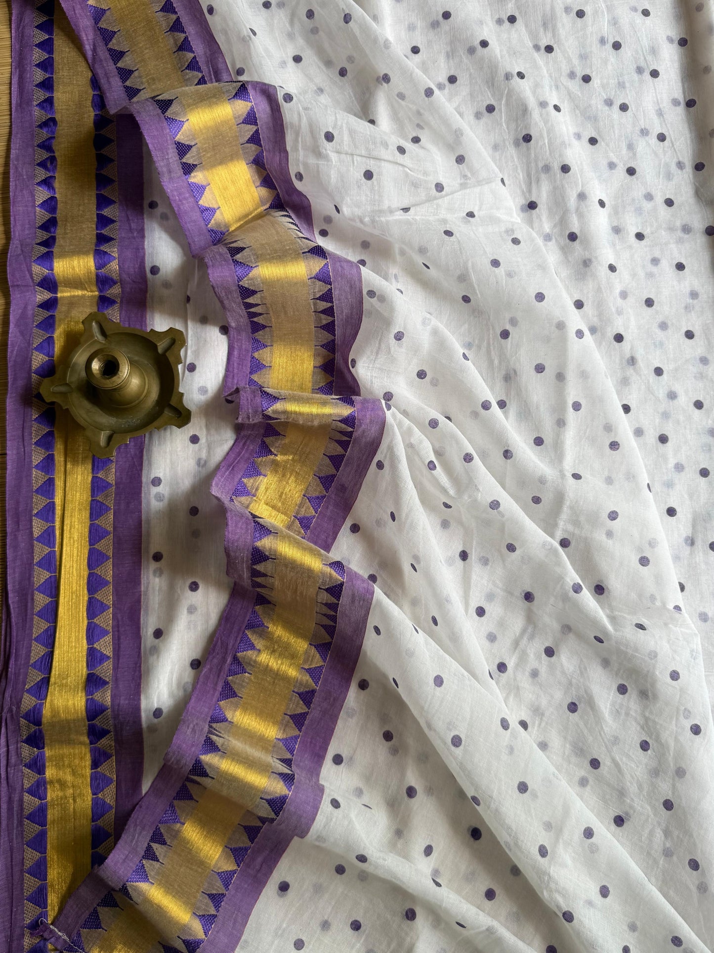 Premium Pure Mulmul Cotton Saree with Designer Lace Border