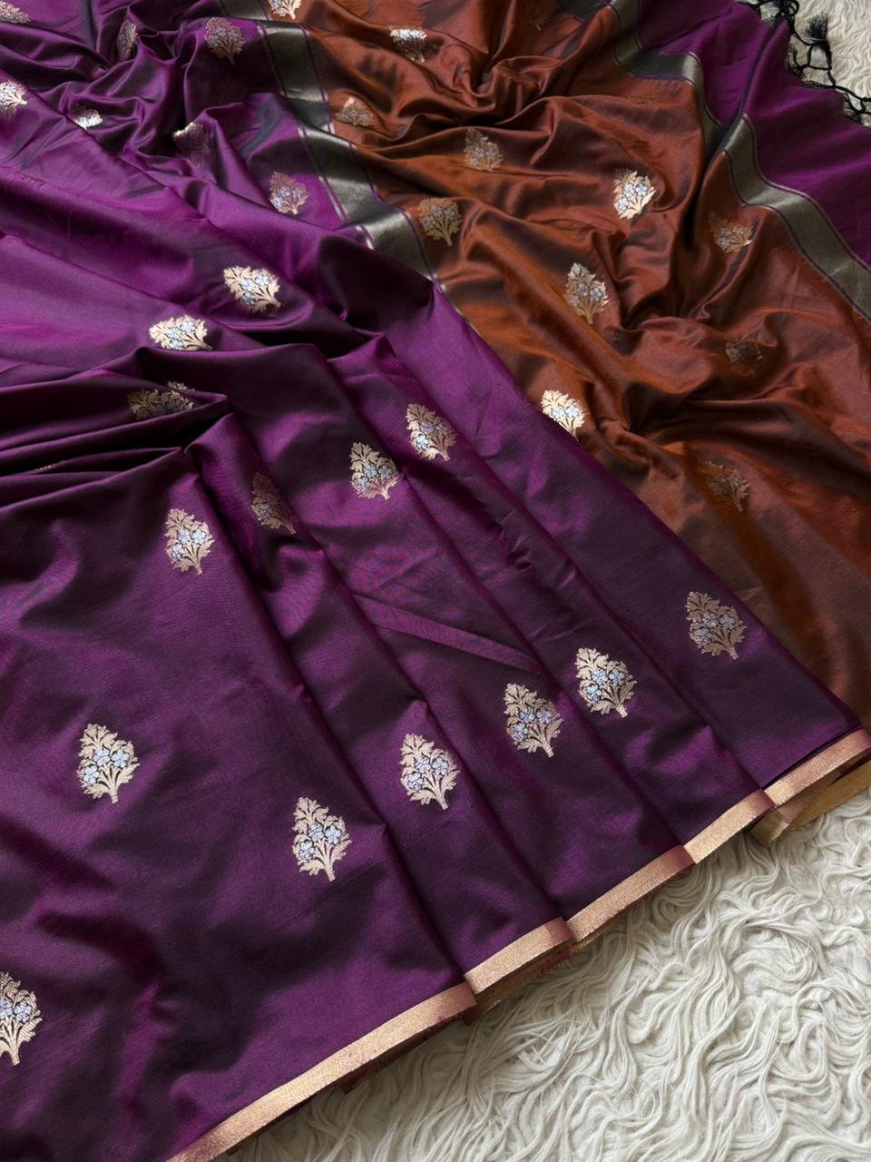Banarasi maheshwari satin silk saree