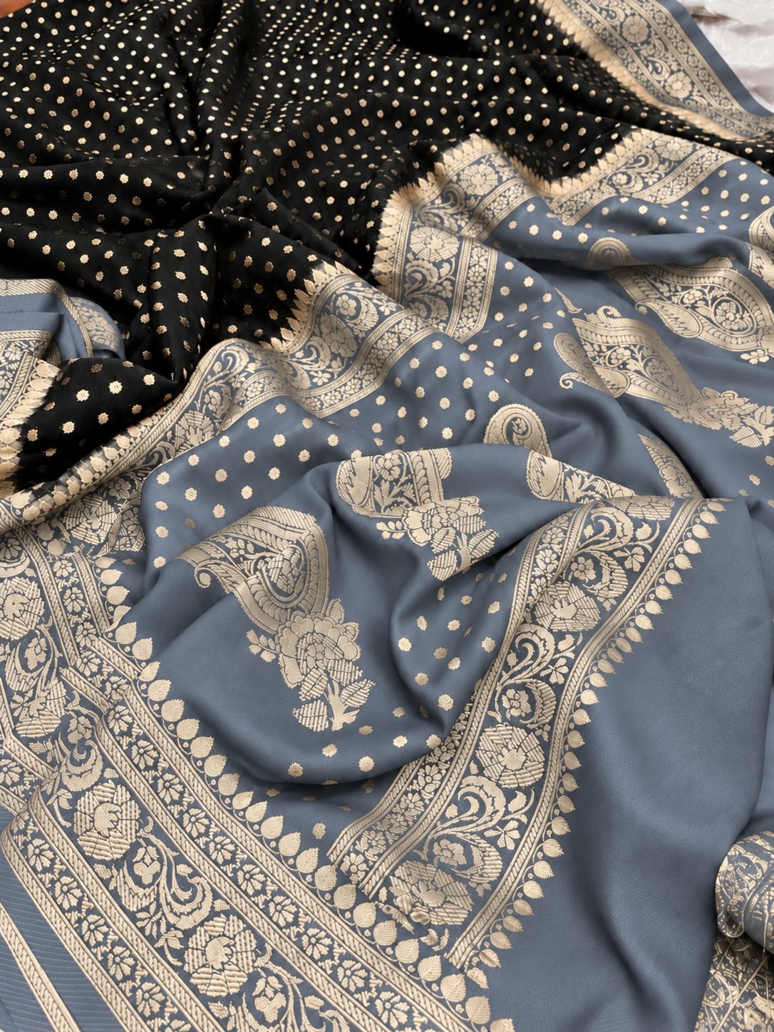Banarasi Semi Georgette Soft Silk Saree