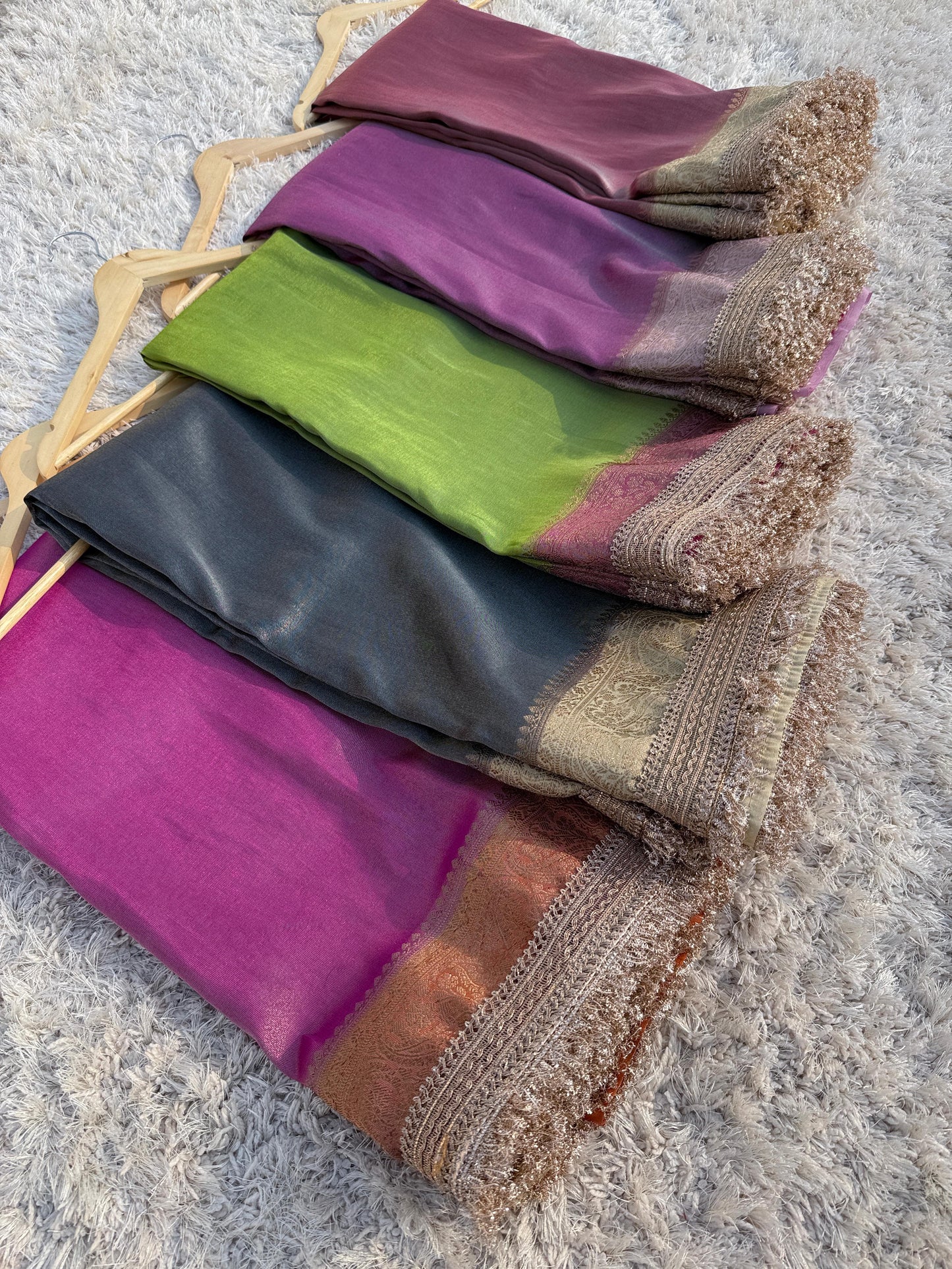 Banarasi Tissue Silk Saree With lace work border