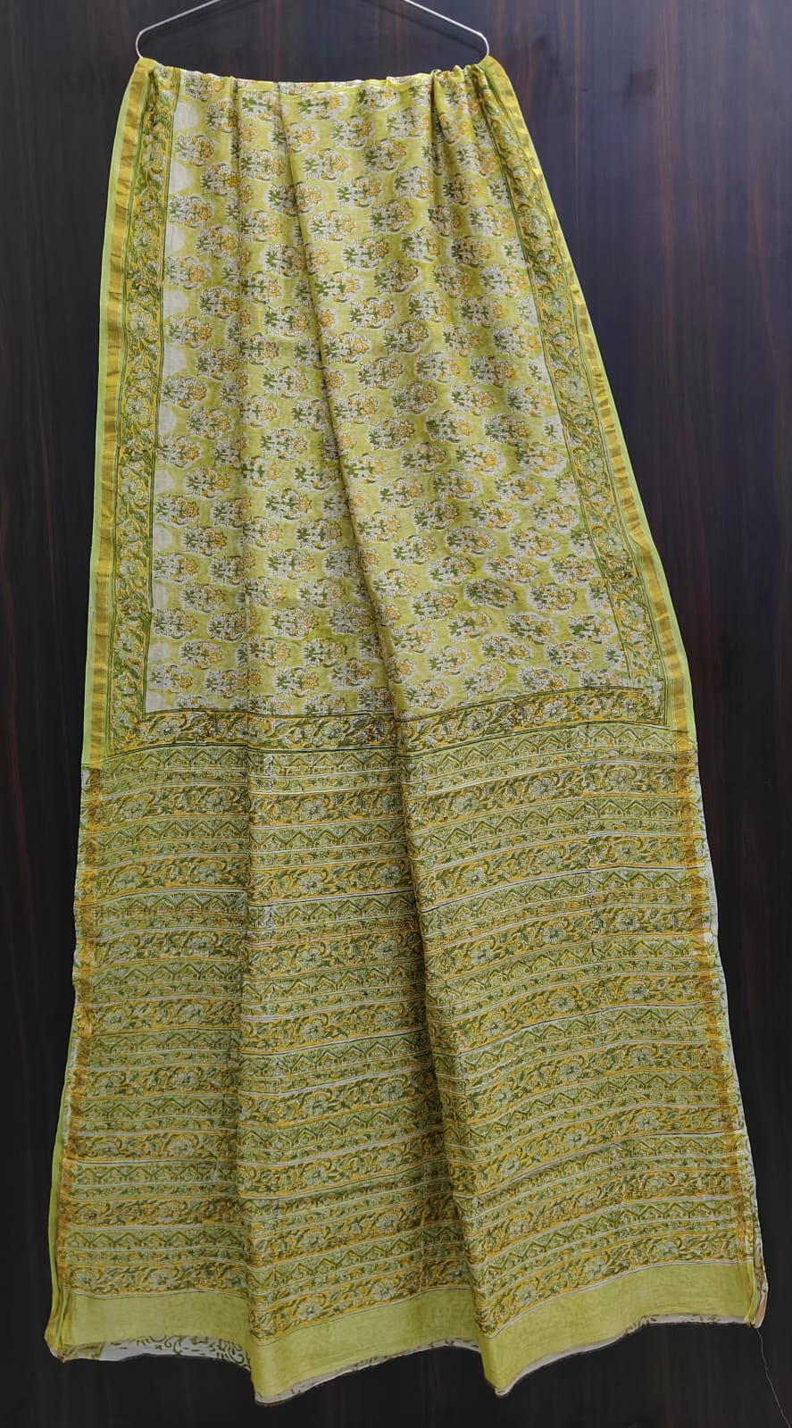 Traditional Hand-block Print Chanderi Silk Saree