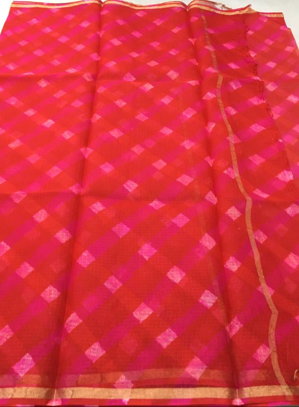 Beautifull pure kota silk leheriya work saree