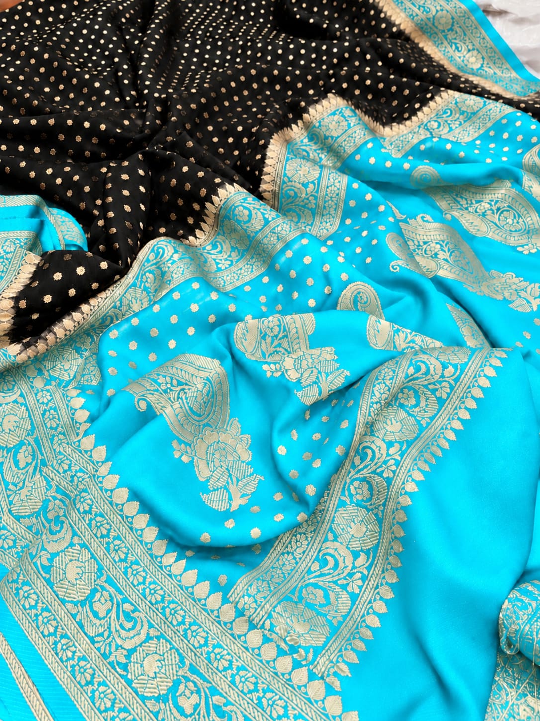 Banarasi Semi Georgette Soft Silk Saree