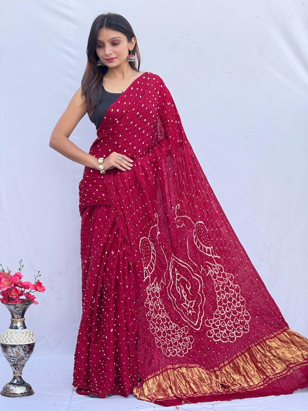 Pure Modal Silk Saree with blouse