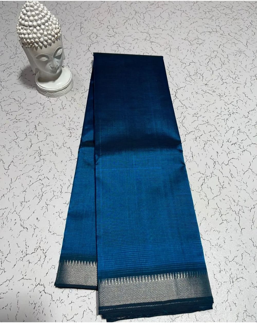 Pure Cotton Silk Mangalagiri Saree With Blouse .