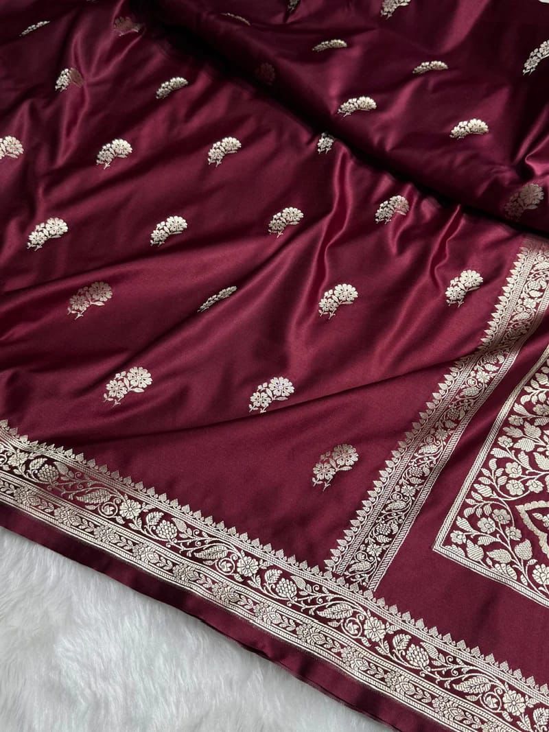 Banarasi katan mashru silk saree