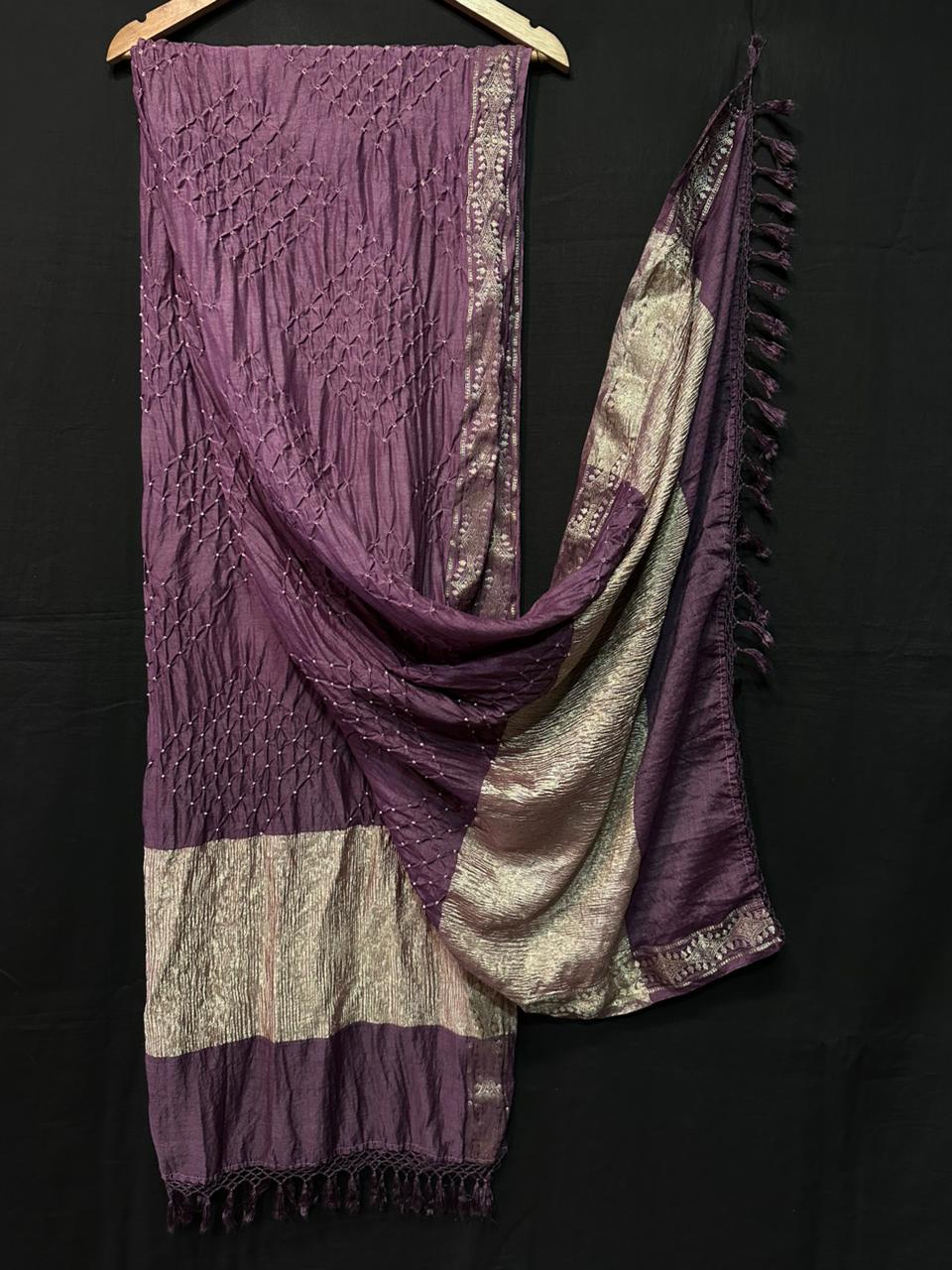 Pure Modal Silk Bandhaj Print Dupatta