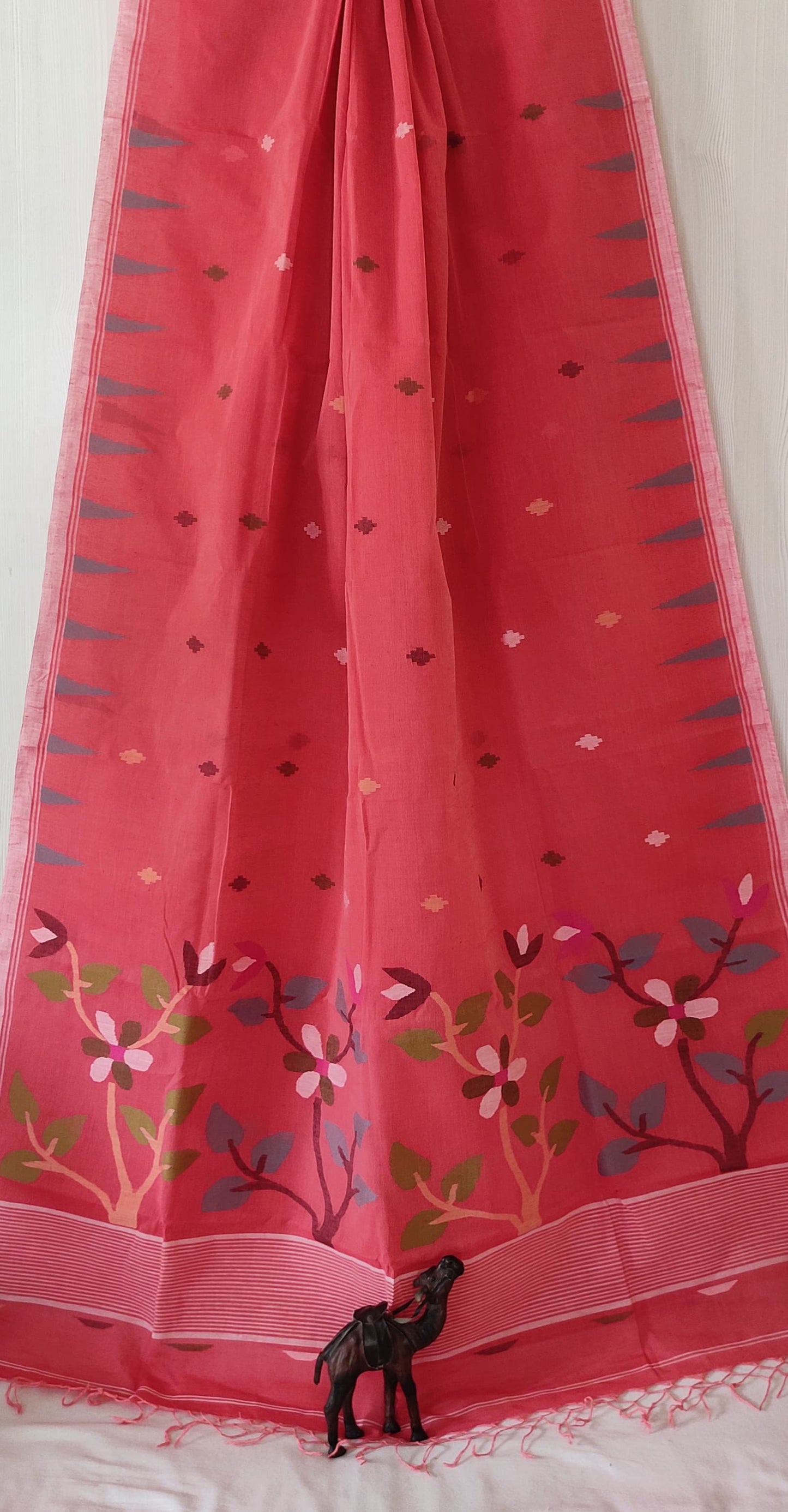Pure Cotton needle work jamdani Saree