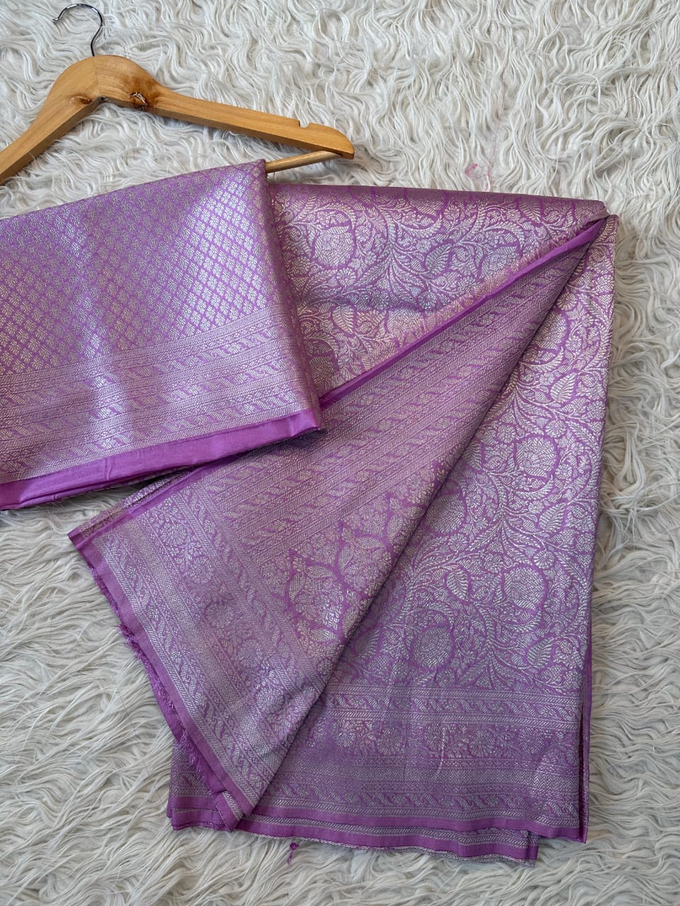 Banarasi Semi Katan Silk Saree With Blouse