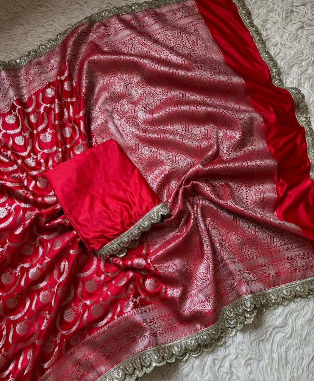 Banarasi katan mashru silk saree