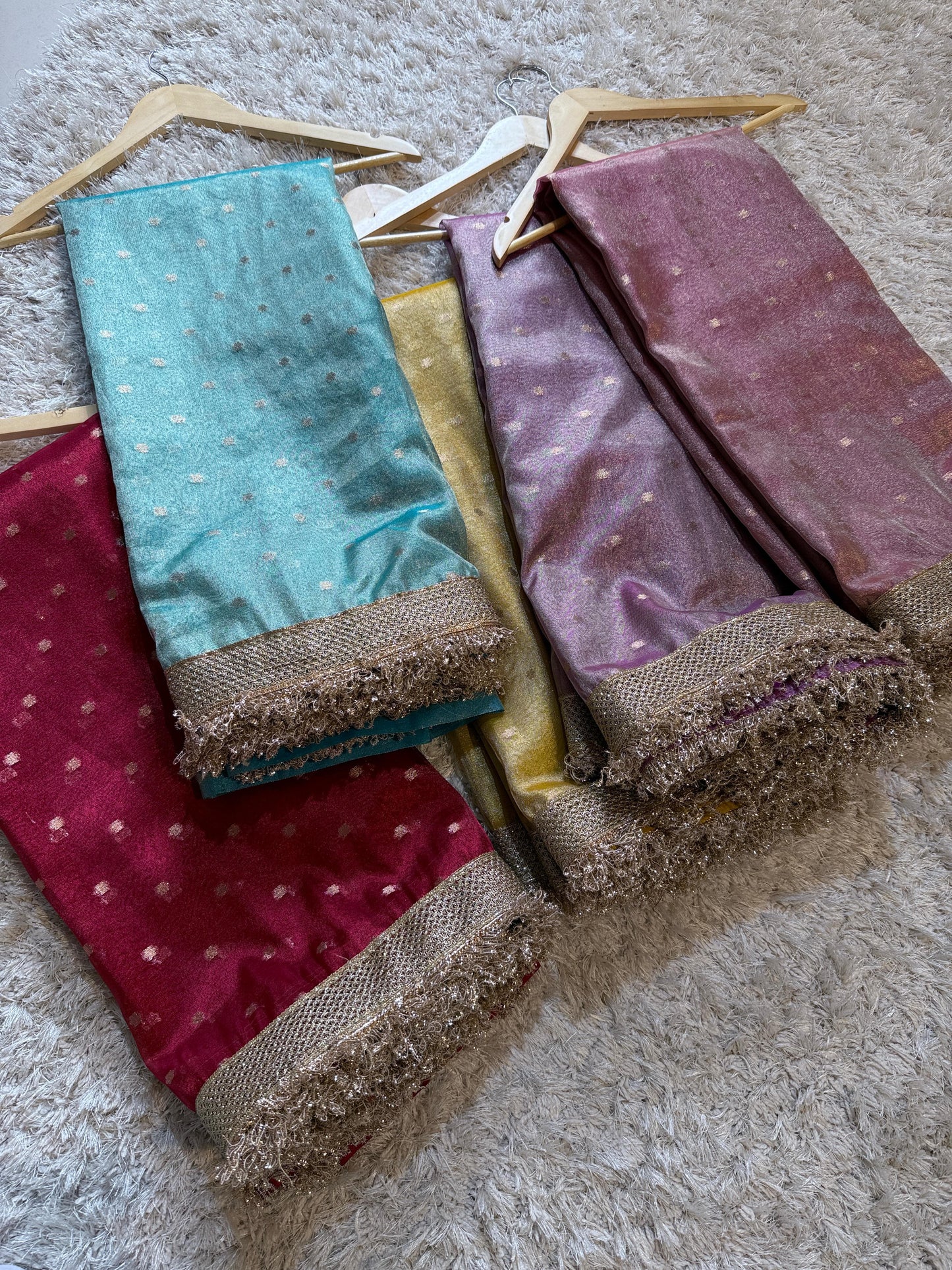 Banarasi Tissue Silk Saree With lace work border