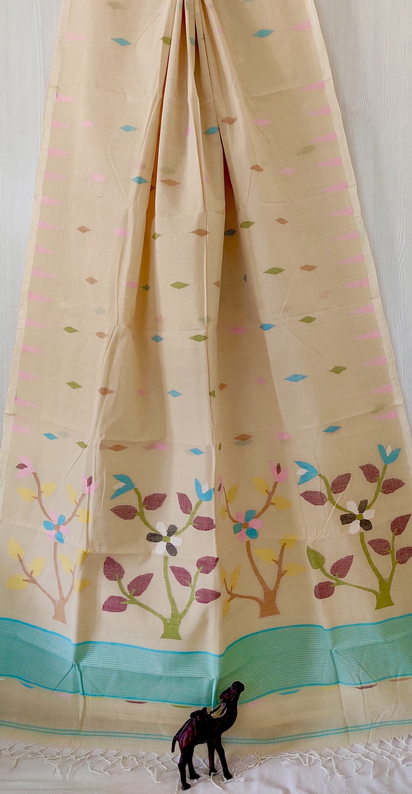 Pure Cotton needle work jamdani Saree