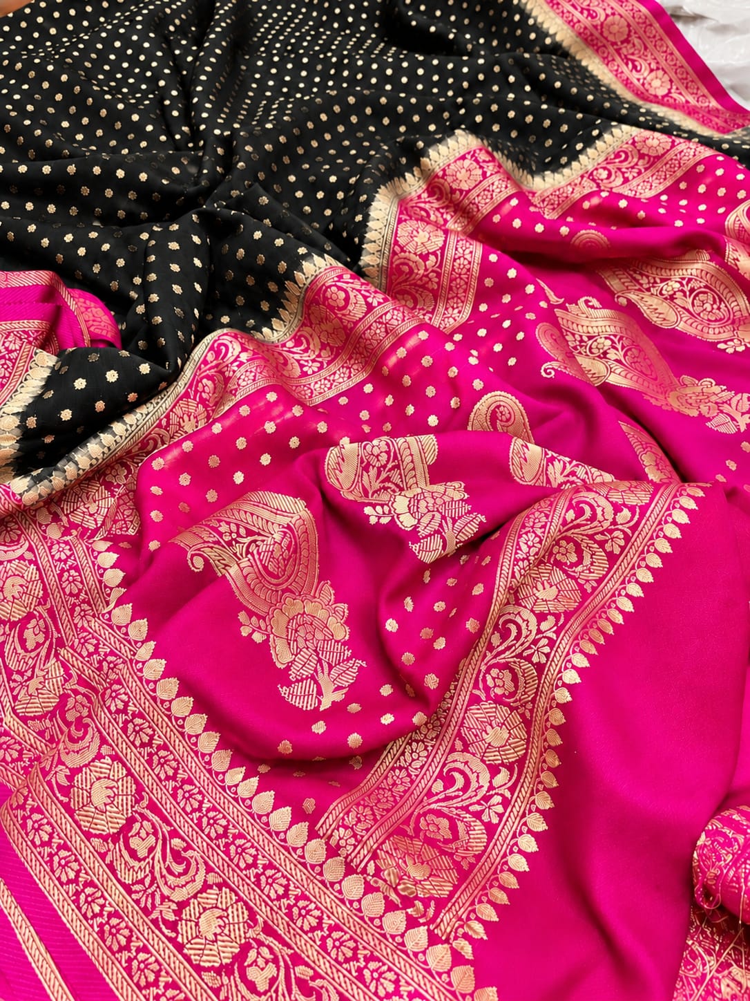 Banarasi Semi Georgette Soft Silk Saree
