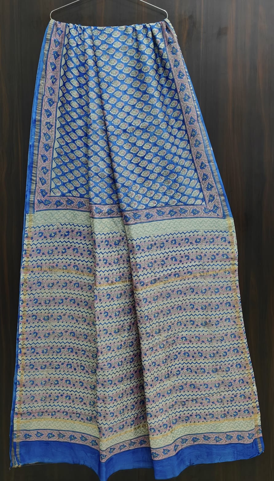 Traditional Hand-block Print Chanderi Silk Saree