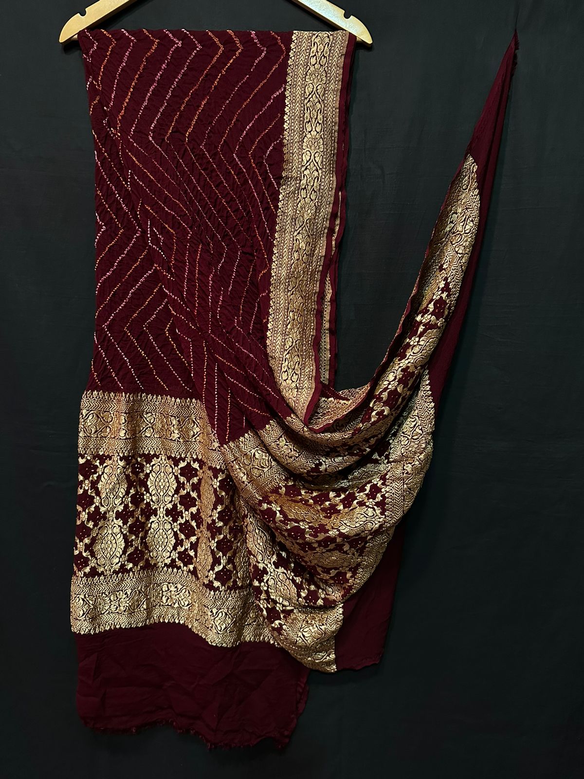 Pure Modal Silk Bandhaj Print Dupatta