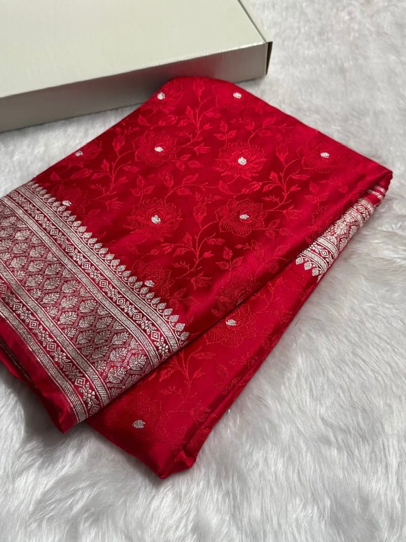 Banarasi Pure katan mashru silk saree With Blouse