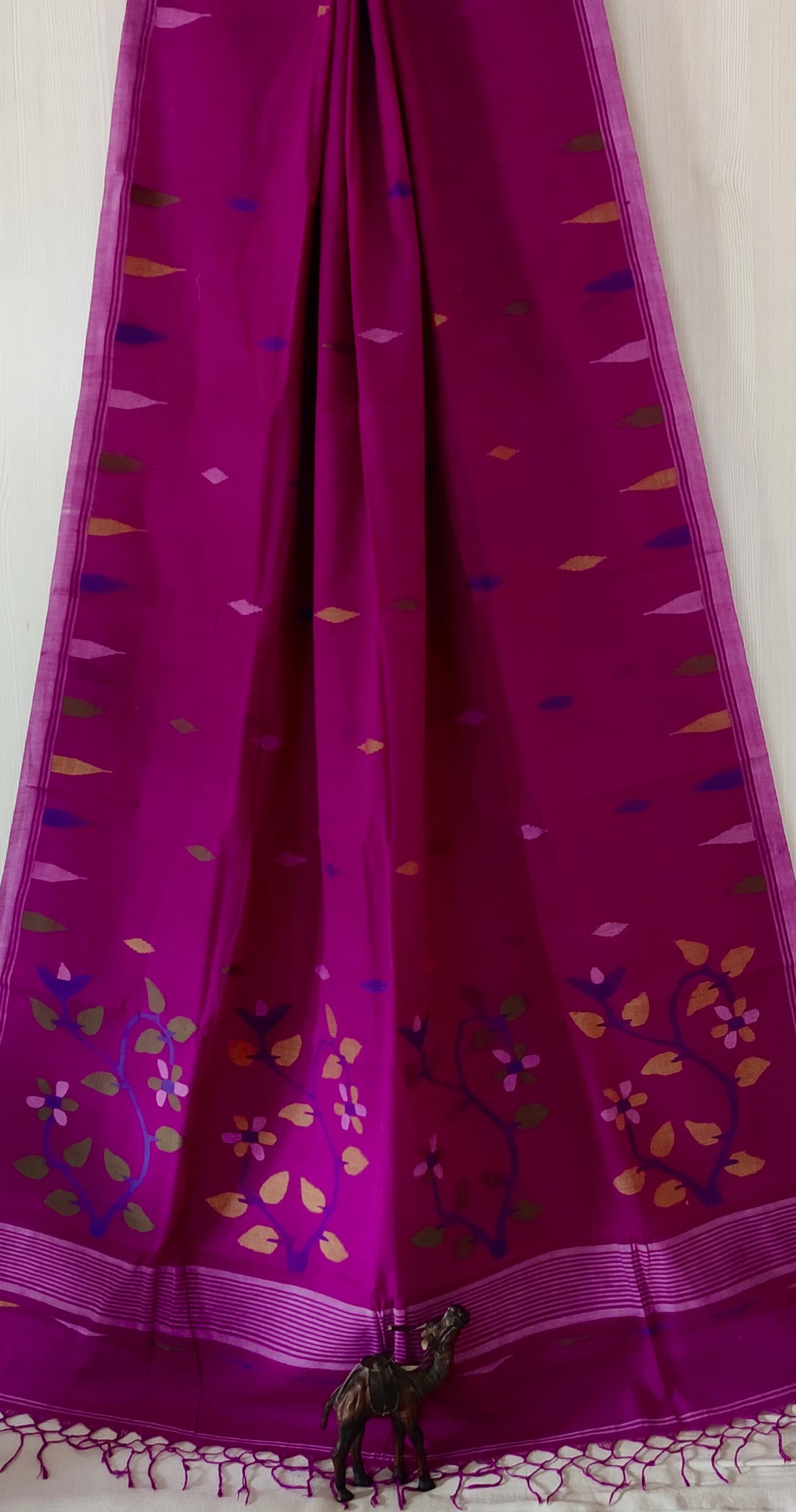 Pure Cotton needle work jamdani Saree