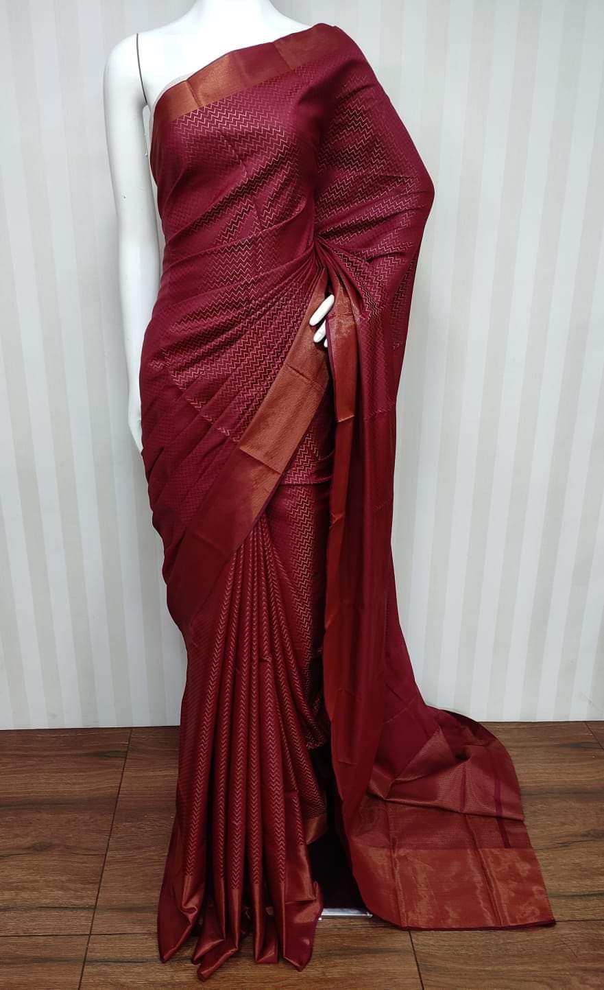 Pure Kota Staple Silk Saree With Blouse.