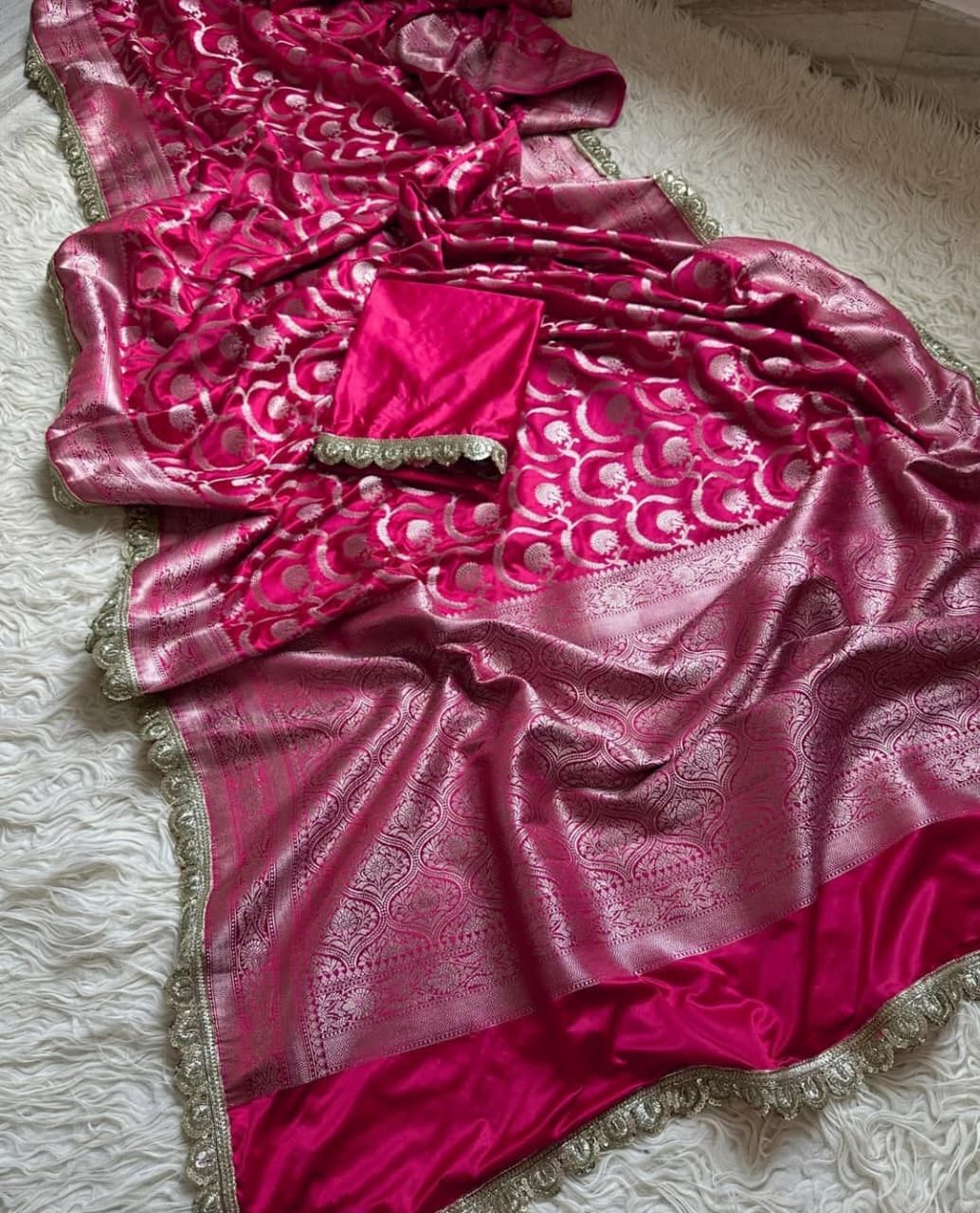 Banarasi katan mashru silk saree