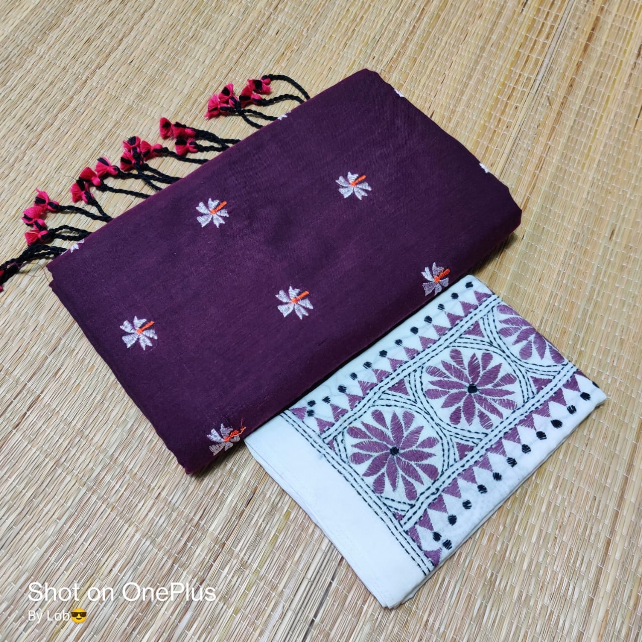 Pure Handloom Khaddi Cotton Saree With Blouse