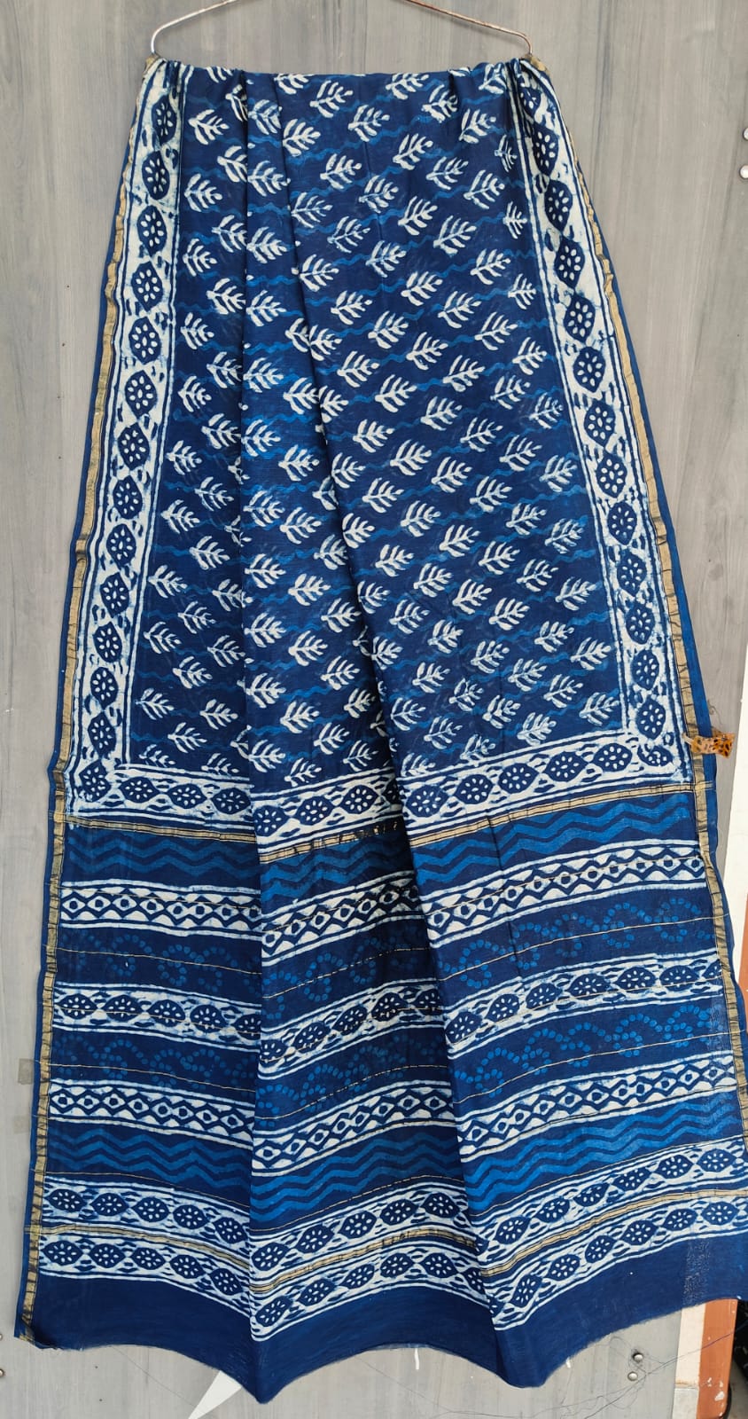 Traditional Hand-block Print Chanderi Silk Saree