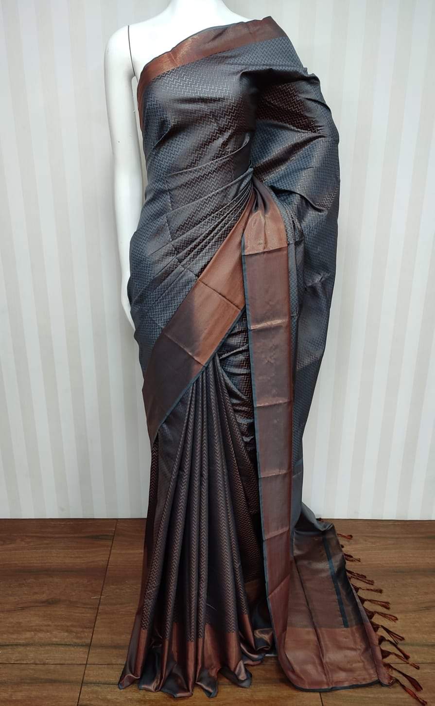 Pure Kota Staple Silk Saree With Blouse.
