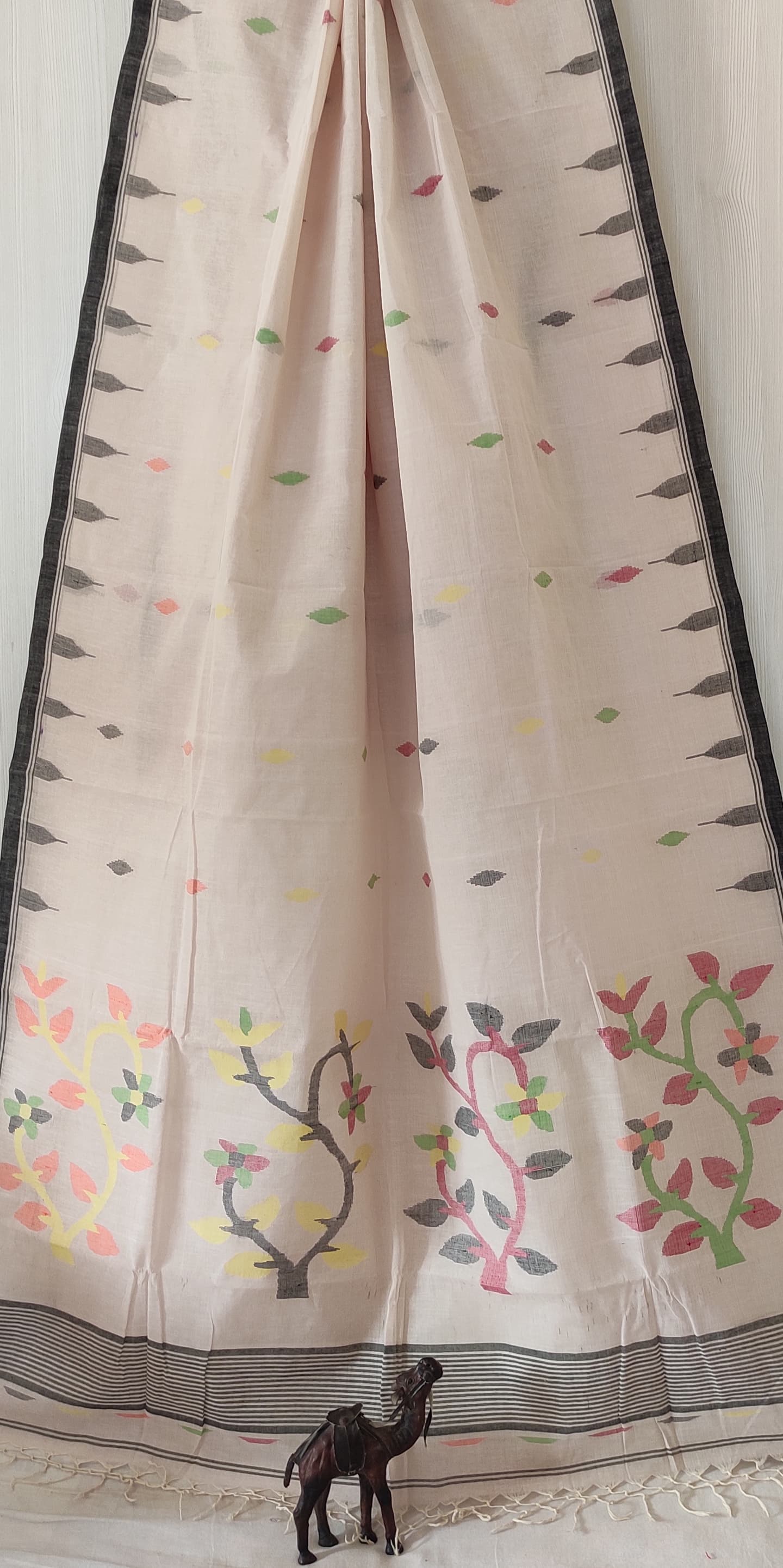 Pure Cotton needle work jamdani Saree