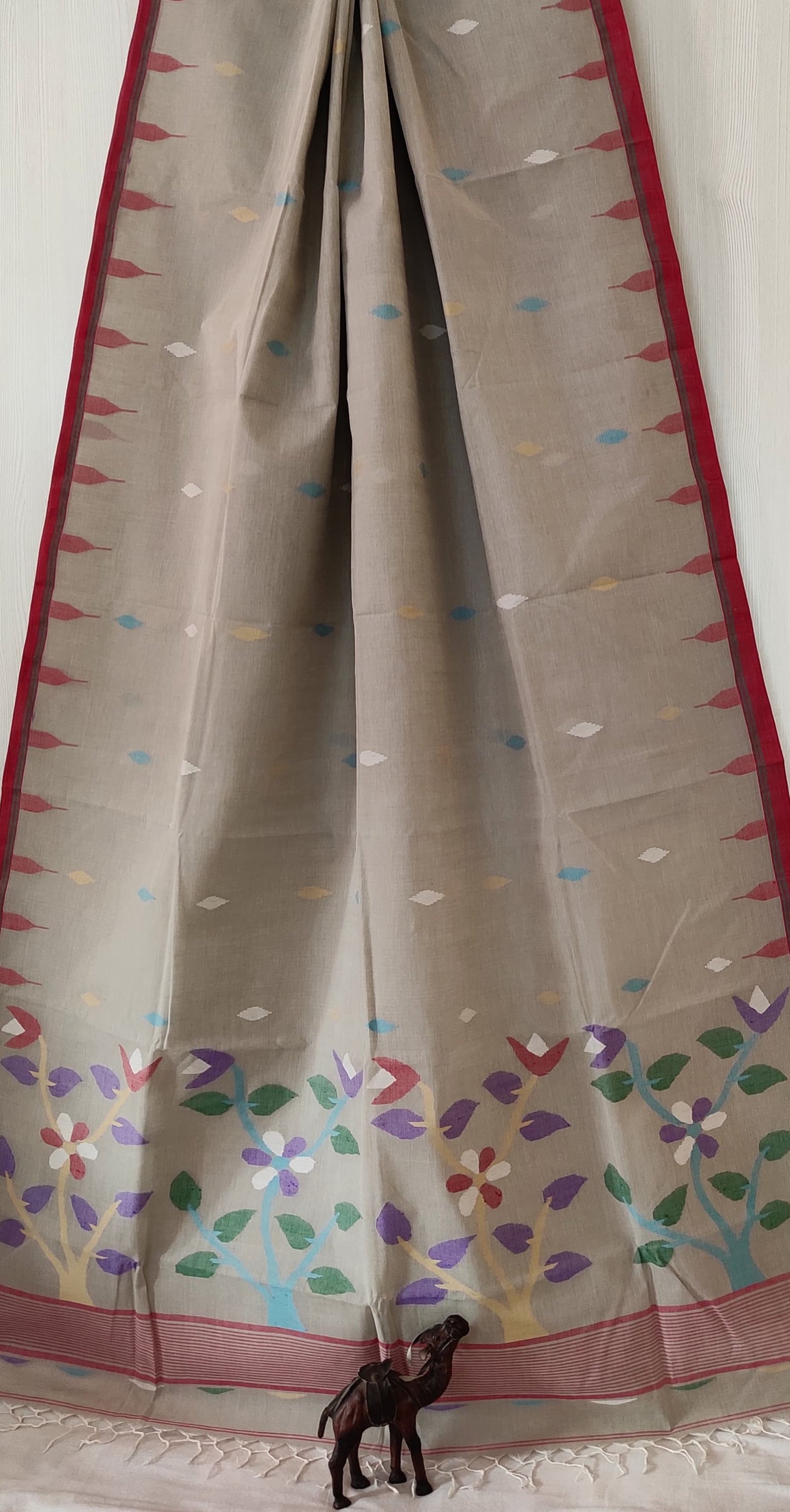 Pure Cotton needle work jamdani Saree
