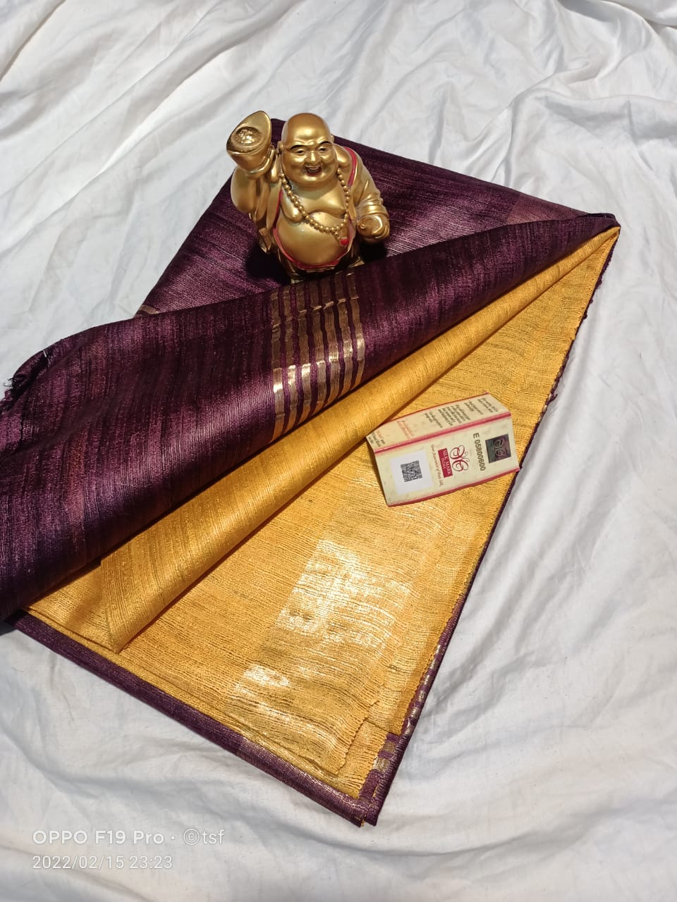 Pure Tussar- Ghicha Silk Hand weaving Saree With Running Blouse