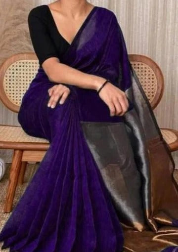 Bengal khaddi Cotton Silk Saree