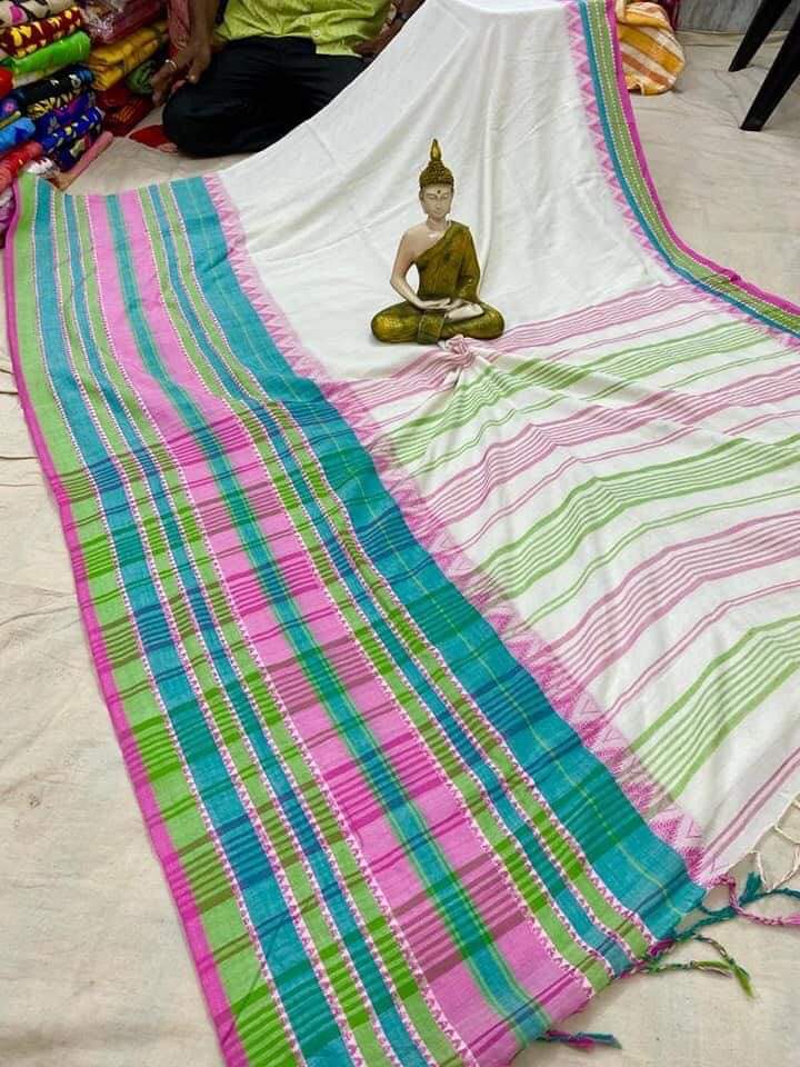 Pure Khaddi Cotton Saree With Blouse