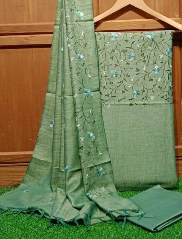 Pure Khaddi Cotton Linen Unstitched Suit.