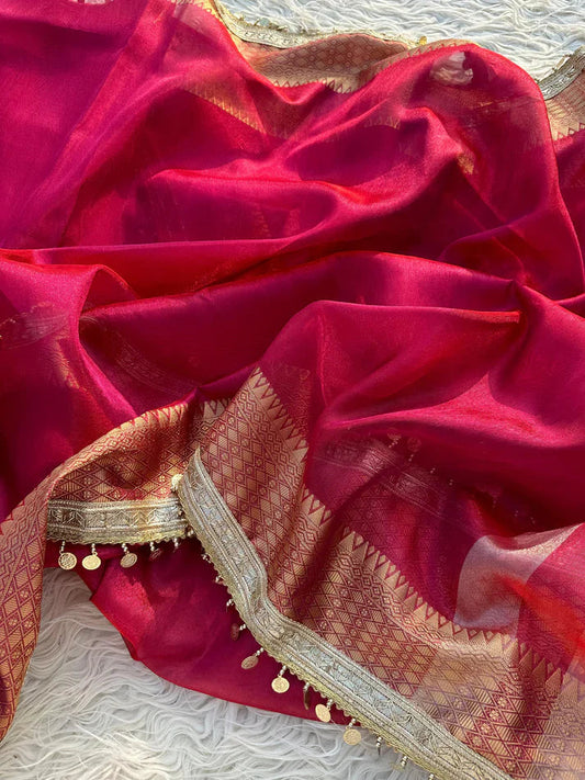 Brother gifting a traditional saree to his sister on Raksha Bandhan, symbolizing love and Indian culture