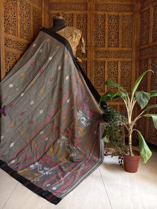 Pure Cotton needle work jamdani Saree