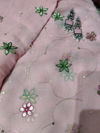 Pure Diamond Chiffon Gota Patti  Work Saree With Blouse