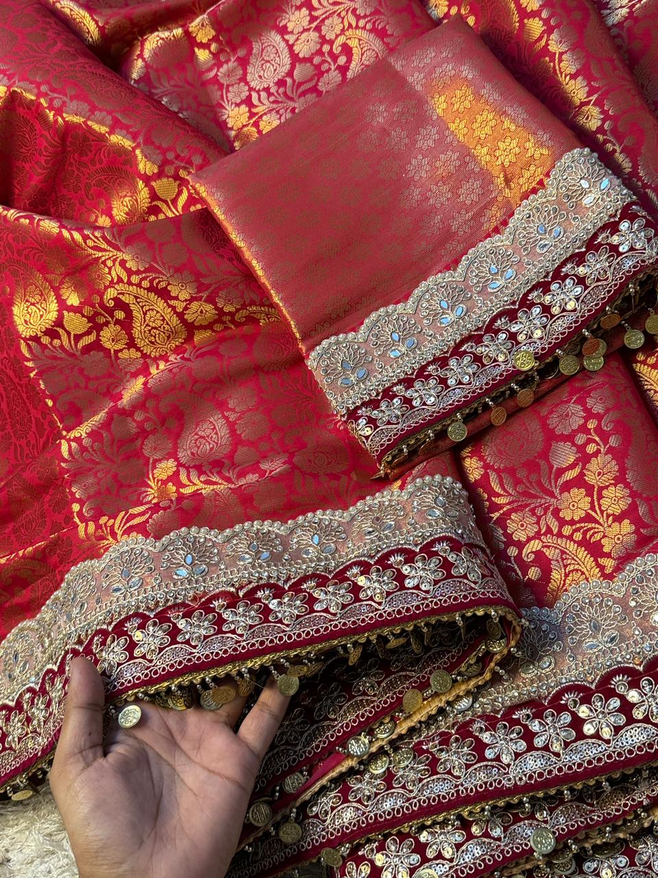Banarasi Tissue Silk Saree With Blouse