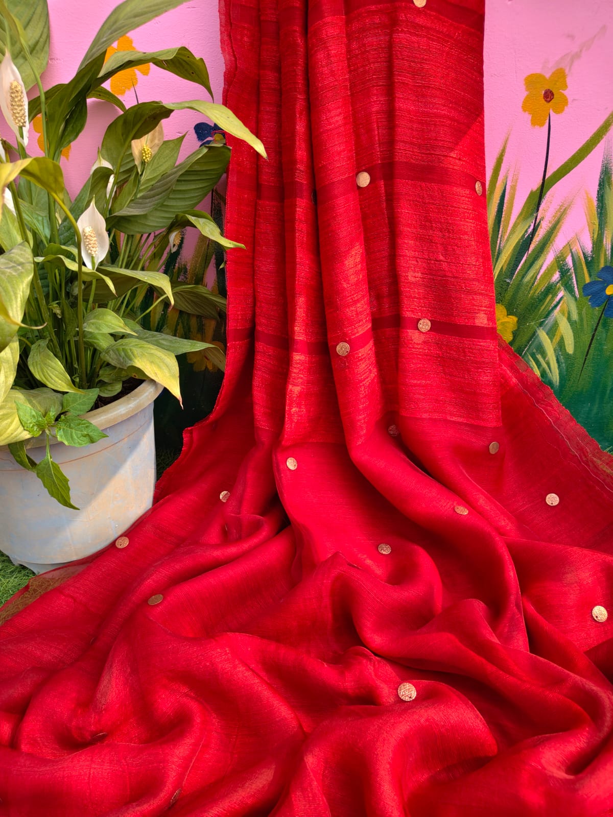 Bengal Handloom Pure Matka Silk Saree With ( Silk Mark Certified)