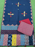 Ajrakh print cotton top With ajrakh mirror work  dupatta