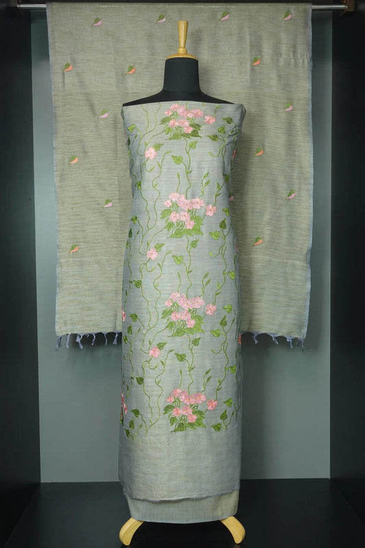 Pure Khaddi Cotton Linen Unstitched Suit