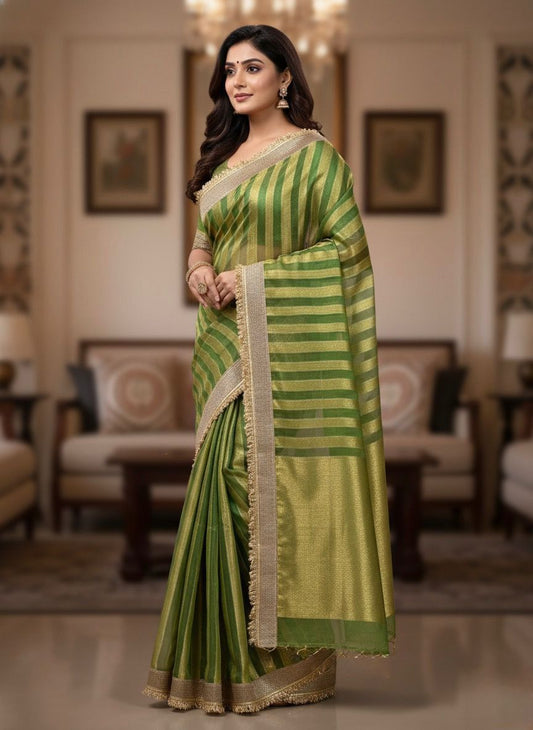 Banarasi Tissue Silk Saree With Blouse