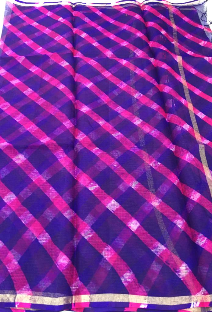 Beautifull pure kota silk leheriya work saree