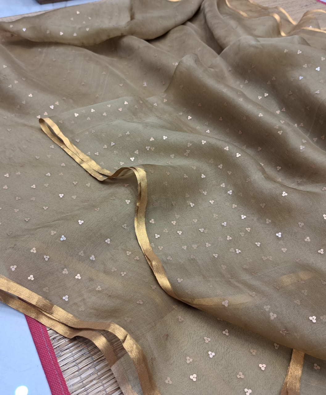 Bengal Handloom Pure Muslin Silk Saree With ( Silk Mark Certified)