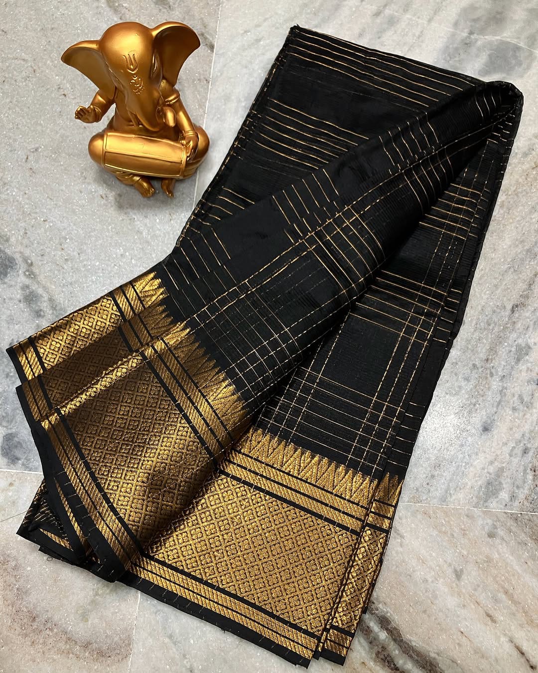 Pure Cotton Silk Mangalagiri Saree With Running Blouse