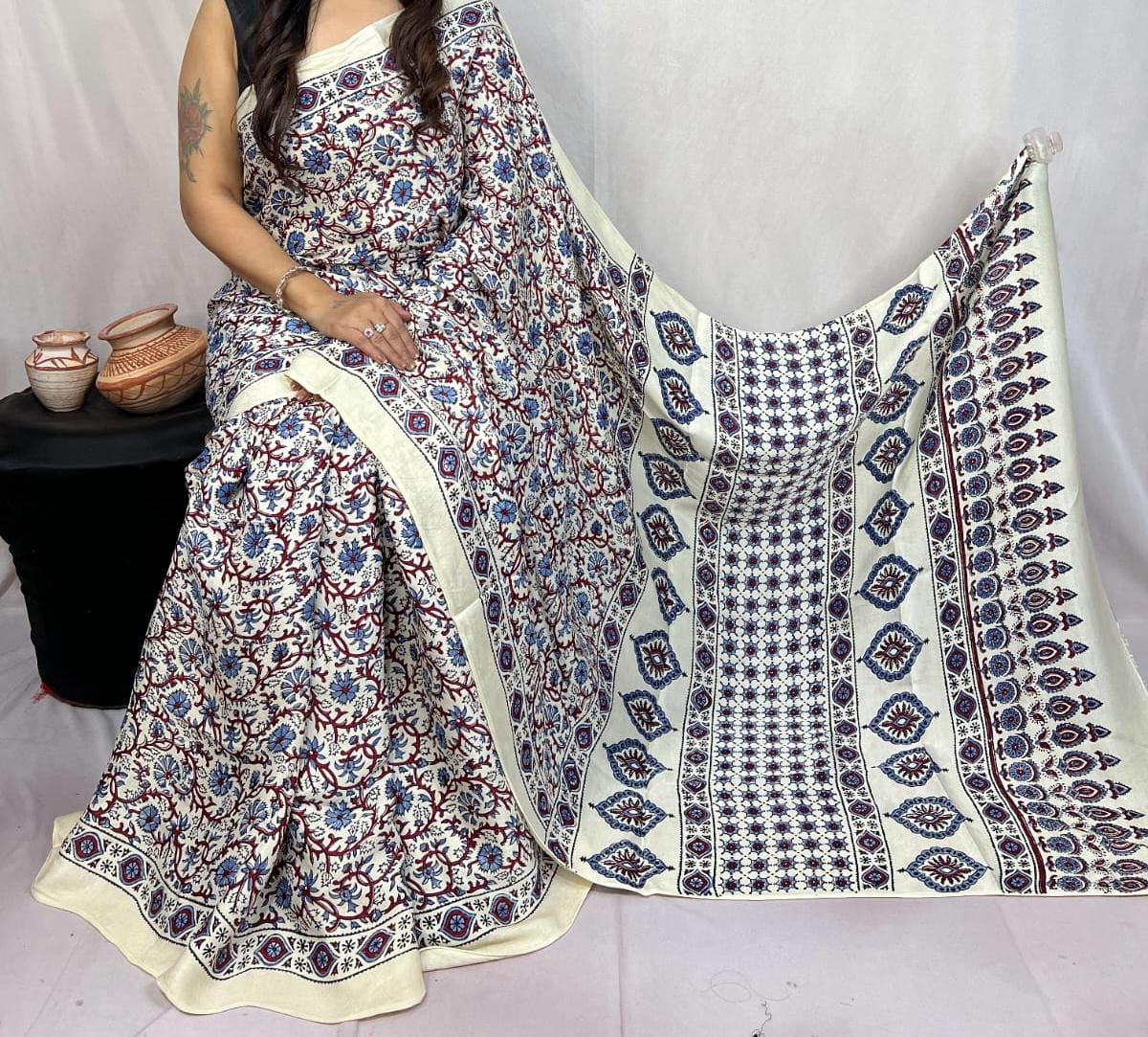 Pure Modal Silk Saree with blouse