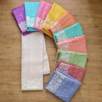 Pure Organza Silk  Parsi Embroidery Work Saree With Heavy Blouse