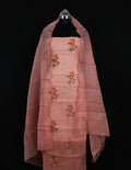 Kota Doria Embroidery work Unstitched Suit
